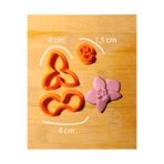 Enbceramic 3 LÜ 4 CM ORKİDE SERAMİK POLİMER KİL KALIP
