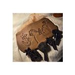 Enbceramic SIRASIYLA 11-11-9,5-10 CM 4 ADET ÇİÇEK BASKISI SERAMİK POLİMER KİL KALIP