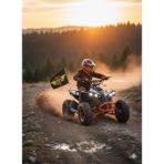 Enbest Mini Atv 4-16 Yaş Uygundur - Siyah - Kırmızı