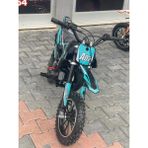 Enbest Mini Cross Çocuk Motoru Benzinli Tek Silindirli Kırmızı - Mavi
