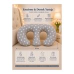 Enbi Design İkiz Bebek Emzirme ve Destek Yastığı 92x45 cm %100 Pamuklu Hamile ve Bebek Destek Minderi