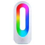 Enbrighten Renk Değiştiren LED Lamba, Modern Gece, Kısılabilir Beyazlar ve Canlı RBG Renkleri, Yurt Temelleri, Ev Ofis, Oyun, Yatak Odası, Çocuk Odası, Okuma Işığı için İdeal, 49632, Plastik, Beyaz