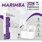 Enc Gürültü Engelleyici Kablosuz Kulaklık | Marımba Wess | Bluetooth 5.3 – Hıfı Ses Kalitesi - Beyaz