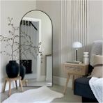 Enc Home Duvar Aynası 180x60 cm Asma Aparatlı Oval Metal Çerçeveli Modern Şık Tasarım