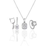 ENCİLİ SİLVER 925 Ayar Swarovski Model Gümüş Küpe