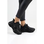 Encool Kadın Günlük Spor Siyah Sneaker Ayakkabı | Rahat ve Şık Yüksek Taban Trend Model