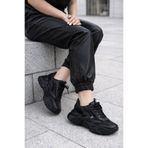 Encool Kadın Siyah Sneaker Ayakkabı | Yüksek Tabanlı Günlük Spor Ayakkabı, Kalın Taban Trend Casual