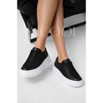 Encool Siyah Beyaz Tabanlı Sneaker Kadın | Kalın Taban Günlük Spor Ayakkabı | Casual Platform Sneaker