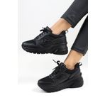 Encool Siyah Kadın Günlük Sneaker Ayakkabı Pul Detaylı Renk Seçenekleri Ile Spor Yüksek Taban
