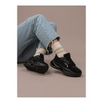 Encool Siyah Kalın Taban Kadın Sneaker – Günlük Rahat Hafif Modern Spor Ayakkabı