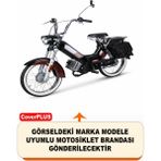Encover Mobylette Bionik 52 Reflektörlü Siyah (Arka Çanta Uyumlu) Motosiklet Brandası,motor Branda Motor Örtüsü (Güvenlik Kilidi ve Bağlantı Tokalı) - Siyah - Reflektörlü Çanta UYUMLU