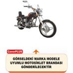 Encover Regal Raptor Dd 100E Reflektörlü Siyah (Arka Çanta Uyumlu) Motosiklet Brandası,motor Branda Motor Örtüsü (Güvenlik Kilidi ve Bağlantı Tokalı) - Siyah - Reflektörlü Çanta UYUMLU