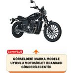 Encover Regal Raptor Dd 250E-2A Reflektörlü Siyah-Gri (Arka Çanta Uyumlu) Motosiklet Brandası,motor Branda Motor Örtüsü (Güvenlik Kilidi ve Bağlantı Tokalı) - Siyah Gri - Reflektörlü Arka Çanta UYUMLU