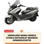 Encover Sym Gts 250 Reflektörlü Siyah (Arka Çanta Uyumlu) Motosiklet Brandası,motor Branda Motor Örtüsü (Güvenlik Kilidi ve Bağlantı Tokalı) - Siyah - Reflektörlü Çanta UYUMLU