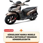 Encover Sym Hd2 200I Evo Reflektörlü Siyah-Gri (Arka Çanta Uyumlu) Motosiklet Brandası,motor Branda Motor Örtüsü (Güvenlik Kilidi ve Bağlantı Tokalı) - Siyah Gri - Reflektörlü Arka Çanta UYUMLU