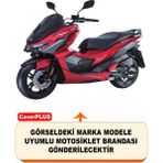 Encover Sym Jet x 125 Reflektörlü Gri (Arka Çanta Uyumlu) Motosiklet Brandası,motor Branda Motor Örtüsü (Güvenlik Kilidi ve Bağlantı Tokalı) - Gri - Reflektörlü Çanta UYUMLU