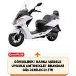 Encover Sym Joyride Evo 200I Reflektörlü Siyah Branda,motosiklet Brandası,motor Branda Motor Örtüsü (Güvenlik Kilidi ve Bağlantı Tokalı) - Siyah - Reflektörlü Çanta UYUMSUZ