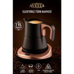 END Avesta Elektrikli Lüx Cezve Türk Kahve Makinesi Sütlü Kahve Makinası Közde ve Normal Pişirme 2 Mod - Rose Gold