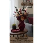 END Design 3DBaskı Spiral Tasarımlı Bioplastik Vazo & Dekoratif Tepsi Seti – Modern Ev Aksesuarı (Çiçekler Dahil Değildir)