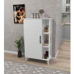 Enda Home Collection 6 Raflı Kapaklı 97x65x32 cm Beyaz Çok Amaçlı Dolap