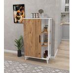 Enda Home Collection 6 Raflı Kapaklı 97x65x32 cm Çam Beyaz Çok Amaçlı Dolap