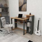 ENDA HOME COLLECTION SAYE 5 Raflı Kitaplıklı Çalışma Masası (Çam - Antrasit)