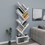 Enda Home Erine 8 Raflı Zikzak Kitaplık - Beyaz