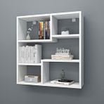 Enda Home Myra09 5 Bölmeli Modern Duvar Rafı Mutfak Rafı Beyaz