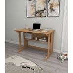 Enda Home Pillar Kütüphaneli Geniş Çalışma Masası 100x56 Cm Çam - 100 x 56 x 74 cm - Atlantik Çam