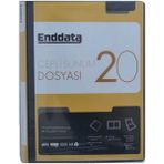 Enddata Ön Cepli Sunum Dosyası 20'li Siyah 1220-3