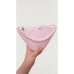 Ende Bag Kadın Pudra Pembe Incili Tasarım Omuz Çantası