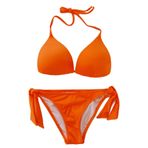 Endeep Beria Kadın Üçgen Yarım Dolgulu Turuncu Bikini Takımı