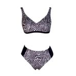 Endeep Beria Kadın Zebra Desenli Toparlayıcı Askılı Bikini Takımı