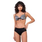 Endeep Kadın Balenli Destekli Bağcık Detaylı Yüksek Bel Bikini Takımı