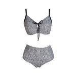 Endeep Kadın Balenli Destekli Büyük Beden Yüksek Bel Bikini Takımı