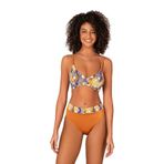 Endeep Kadın Biye Detaylı Toparlayıcı Desenli Bikini Takımı
