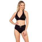 Endeep Kadın Boyundan Bağlamalı Siyah Bikini Üstü