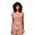 Endeep Kadın Desenli Özel Lurex Kumaşlı Yarım Dolgulu Üçgen Bikini Takımı