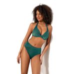 Endeep Kadın Düğüm Detaylı Destekli Simli Yeşil Bikini Takımı