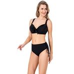 Endeep Kadın Fiyonk Detaylı Siyah Büyük Beden Bikini Takımı