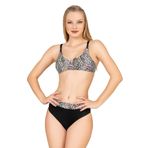 Endeep Kadın Leopar Desenli Yüksek Bel Bikini Takımı