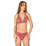 Endeep Kadın Ön Büzgü Detaylı Yarım Dolgulu Simli Pembe Bikini Takımı