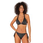 Endeep Kadın Siyah Simli Yarım Dolgulu Bikini Takımı