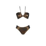 Endeep Kadın Tünelli Metalik Kahverengi Bikini Takımı
