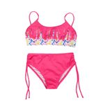 Endeep Kız Çocuk Püskül Detaylı Pembe Bikini Takımı