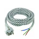 Ender 3X0.75mm 2.5 Mt. Fişli Hazır Ütü Kablosu Yanmaz Slikon Kauçuk (Ütü Kordonu)