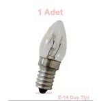 Ender E-14 İnce Duylu Gece Lambası Abajur Ampulü 220V (Parfüm Ampul)
