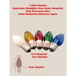 Ender E-14 İnce Duylu Renkli Gece Lambası Abajur Ampulü 7W 220V (Parfüm Ampul)