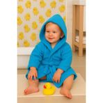 Ender Home CottonVerse Bebek & Çocuk Kapşonlu Bornoz – %100 Pamuk, Unisex - 0 - 2 Yaş - Turkuaz