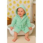Ender Home CottonVerse Bebek & Çocuk Kapşonlu Bornoz – %100 Pamuk, Unisex - 0 - 2 Yaş - Yeşil